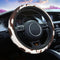 Swono Cow Skin Universal Neoprene Steering Wheel Cover Australian Cow Skin Brown 15 Inch Steering Wheel Covers, Printed Steering Wheel Elastic Pro...