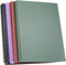Yansanido Spiral Notebook, 4 Pcs 10 Inch x 7.4 Inch B5 Thick Plastic Hardcover 7mm College Ruled 4 Color 80 Sheets -160 Pages Journals for Study, ...
