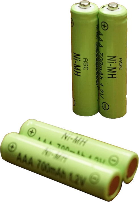ASC Solar Light AAA Ni-MH Rechargable Batteries for Solar Lights (Pack of 12) (AAA 700mAh)...