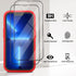 iPhone 13 Pro Max Case with Belt Clip and 2 Pack Screen Protector - Military Grade Rugged Full Body Phone Case (Red+Black)......
