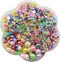 Chenkou Craft 3000PCS 1 Box 7 Sizes (2.5/3/4/5/6/8/10mm) Round Flatback Imitation Half Pearls Bead Loose Beads Gem (Half Ball/Bright Color)...