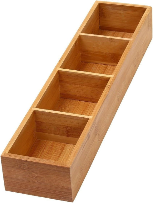 YBM HOME Bamboo 4 Compartment Organizer Tray for Drawers, 329...