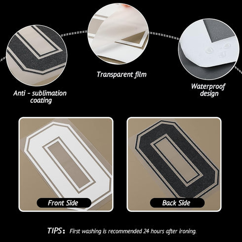 WILLBOND 24 Pcs Iron on Numbers, Jersey Heat Transfer Numbers 0 to 9 for Team Uniform Sports T-Shirt Football Basketball Baseball (8 Inch)...