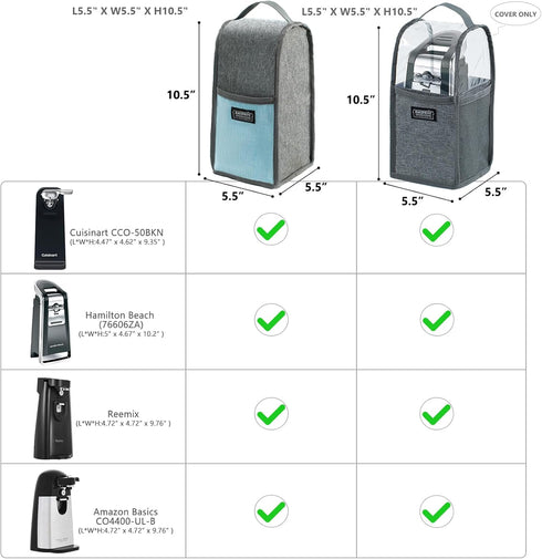 BAGSRPITE Can Opener Cover, Can Covers Compatible with Hamilton Beach Electric Can Opener for Kitchen and Cuisinart CCO-50BKN,POHL SCHMITT Electri...