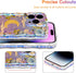 EYZUTAK Case for iPhone 13 Pro Max, Colorful Retro Oil Painting Flower Moon Pattern Laser Cute Curly Wave Edge Exquisite Phone Cover Stylish Durab...
