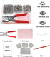 KAXIMON Snap Fasteners Kit 200 Sets, Metal Snap Button Kit with Fastener Pliers No Sewing, 9.5mm Snap on Button Kit Rust Proof DIY Press Studs But...