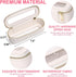 Clear Makeup Bag Portable Brush Bag transparent Travel Cosmetic Case Clear Toiletry Makeup Bag with Zipper for Women (B/White,slim)...