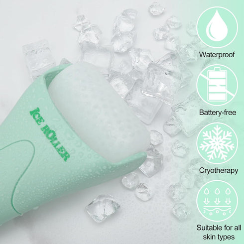Ice Roller for Face and Body Massage, Facial Roller Skin Care Tool for Reduce Wrinkles and Puffiness, Migraine Pain Relief and Skin Tighten, Cold ...