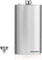GENNISSY 10oz Hip Flask for Liquor - 304 Stainless Steel Silver, Leakproof with Funnel & Never Lose Cap, Gift for Men Women (Groomsmen, Camping, W...