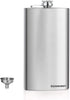 GENNISSY 10oz Hip Flask for Liquor - 304 Stainless Steel Silver, Leakproof with Funnel & Never Lose Cap, Gift for Men Women (Groomsmen, Camping, W...