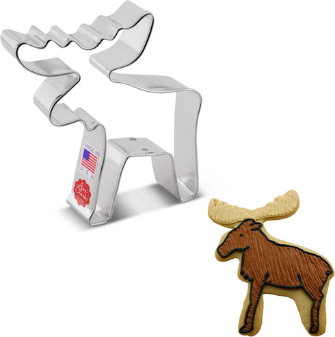 Ann Clark Cookie Cutters Moose Cookie Cutter 3.25" Made in USA...