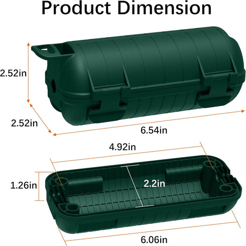 Extension Cord Cover Outdoor, IP54 Water-Resistant Power Cord Protector Electrical Connection Box Outside Weatherproof Cable Safety Cover for Elec...