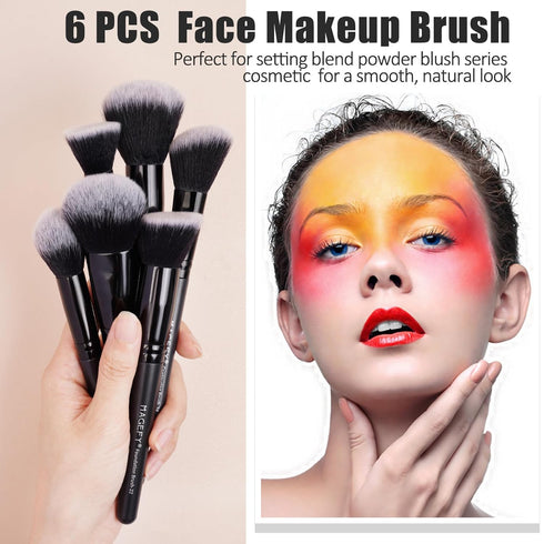 Makeup Brushes, 28 Pcs Make up Brushes Professional Premium Synthetic Face Powder Blush Pointed Eyeshadow Blending Makeup brushes Set with Gift Bo...