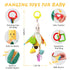 Jollybaby Stroller Rattle Toys for Car Seat Parm, Fruit Plush Hanging Infant Crib Bed Travel Activity Ring Bell with Crinkle, Squeaky & Teether fo...
