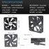 140mm Waterproof Cooling Fan,140X140X25mm Dual Ball Bearing 12V 2900RPM,for Cabinets Computer Case PSU Chassis...