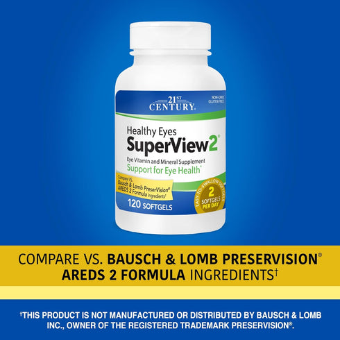 21st Century Healthy Eyes SuperView 2 Softgels, 120 Count...