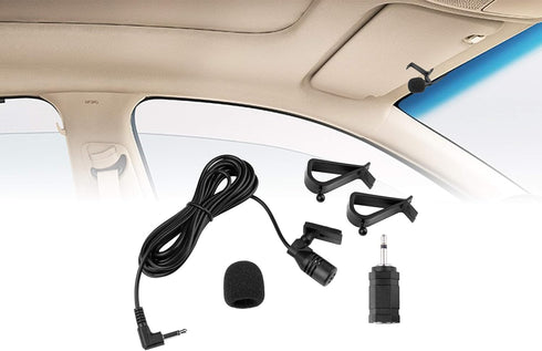 weishan Car Microphone 3.5mm, Car Radio Mic Replacement for Pioneer Kenwood Boss JVC Sony Jensen Alpine Stereo Vehicle Head Unit Enabled Audio GPS...