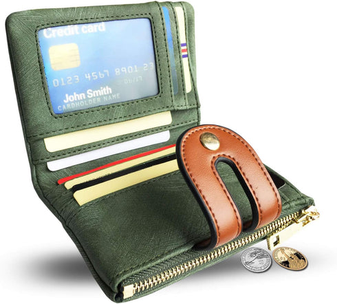 YOTOO TOPKULL Womens Wallets Bifold Leather Small Wallets for Women Mini Rfid Thin Billfolds Ladies Wallets Slim Compact with Zipper Coin Pocket (...