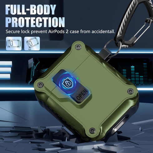 Airpods Case Cover with Cleaner kit,Automatic Snap Switch Design with Secure Lock Clip Protection for Apple Airpods 2nd/1st Generation Charging Ca...
