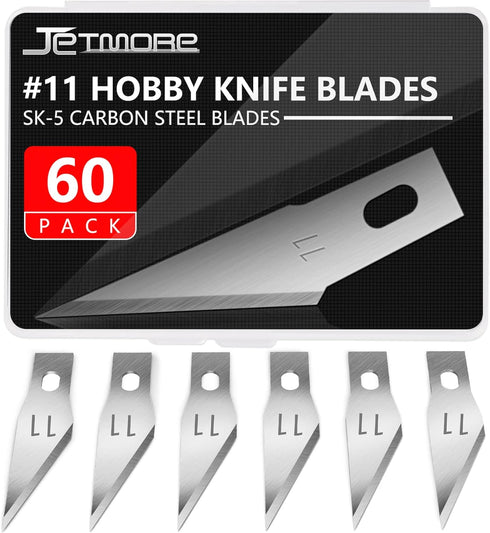 60 Pack Exacto Knife Blades 11, Craft Knife Blades Replacement, Exacto Blade 11, Hobby Knife Blade Refills for Art, Craft, Scrapbooking, Cutting, ...