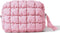 Quilted Makeup Bag Cosmetic Bag, Travel Toiletry Bag for Women, Cute Makeup Bag Organizer Baby Pink Makeup Pouch (M, Pink)...