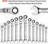 Ratchet Wrench, 19mm Combination Wrench, 180 ° Flex Head Ratcheting Wrench, Anti-rust Wrench Tool...