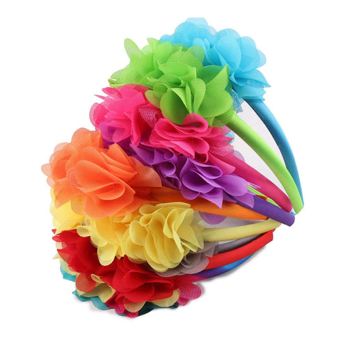 Candygirl Flower Crown Headbands for Women Girls Floral Hairband Wedding Festival Parties Hair Accessories Pack of 9 (bright colors)...