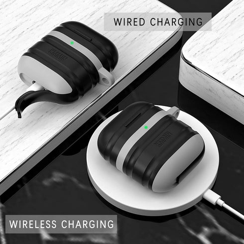 KMMIN AirPods Case, Waterproof AirPods Case Cover for Apple AirPods 1&2 Wireless Charging Case Premium Silicone Protective Case Skin Airpods Acces...