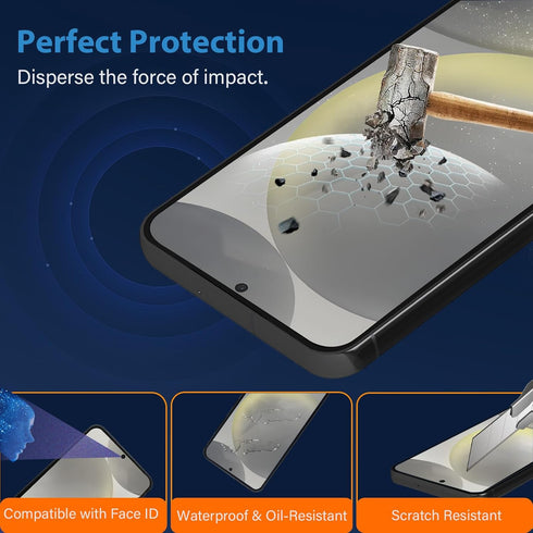 bersem [2 Pack Tempered Glass Screen Protector Compatible with Samsung Galaxy S24 5G, Auto-Alignment Kit, Bubbles Free, Case Friendly, Anti-Scratc...