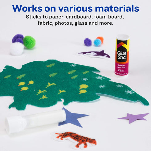Avery Glue Stick White, Washable, Nontoxic, Permanent Glue, 6 Per Pack, 3 Packs, 18 Total (98095)...