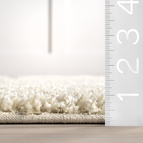 nuLOOM Carolyn Modern Shag Area Rug - 2x3 Accent Shag Rug Transitional Cream/Blue Rugs for Living Room Bedroom Dining Room Nursery Entryway...