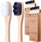 Bamboo Micro-Nano Toothbrushes, Extra Soft Toothbrush with 20000 Bristles Designed for Sensitive Gums Kids Adults (Black White 20P)...