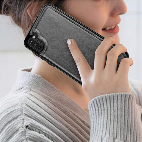 Tekcoo Galaxy A11 Case/Galaxy A11 Wallet Case, Minimalist Luxury PU Leather ID Cash Credit Card Holder Slots Magnetic Closure Kickstand Folio Flip...