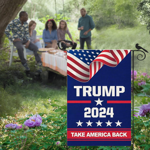 Donald Trump 2024 Flag,Take America Back Flag, Double Sided 12 x 18 Inch unique seasonal flag, Perfect for patio, porch, lawn or garden Decoration...