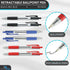 1InTheOffice Retractable Ballpoint Pen, Medium Point, 1.0mm, 12 Black, 12 Blue & 12 Red Pens, 36 Pack...
