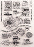 Label Words Clear Stamps for Card Making Flowers Transparent Silicone Stamp DIY Scrapbooking Supplies Embossing Paper Card Album...