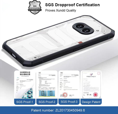 for Nothing Phone 2A Transparent Case Ultra-Thin Cover Soft TPU Bumper + Acrylic Clear Back Military Grade Airbags Shookproof Drop Protection for ...