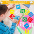 72 Pieces Preschool Letters and Numbers Alphabet Stencils Colorful Double Sided Tracing Board PET Paint Boards for Painting with 4 Pieces Craft Ma...