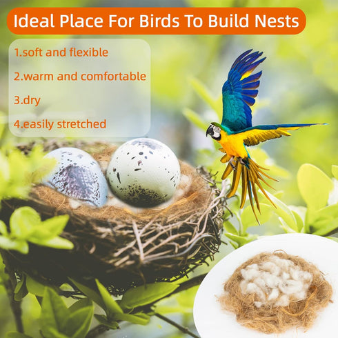 Sukh 2 Pack Bird Nesting Material - Bird Nests Bedding Hummingbird Nesting Material Mixing Canary Nesting Material Finch Nesting Material Parakeet...