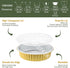 10" Sturdy Foil Pans + Snap-On Lids (5 Pack) | 2X Thicker Heavy Duty Reusable Foil Tin for Baking Cooking...