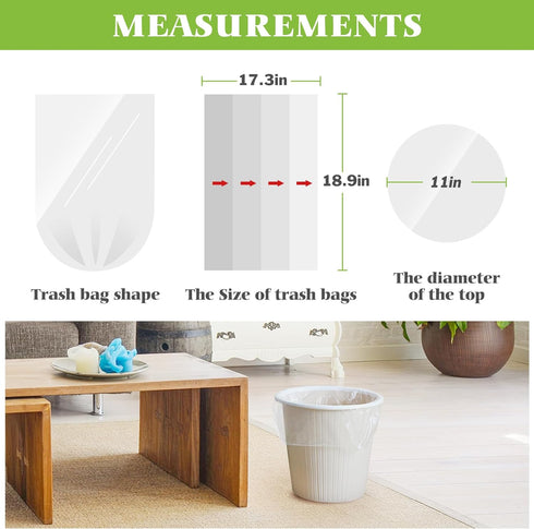 10 Liter 120 Counts Strong Trash Bags 2.6 Gallon 2.5 Gallon Garbage Bags by Teivio, Bathroom Trash Can Bin Liners, Small Plastic Bags for home off...