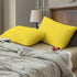 BEDSUM Microfiber Queen Pillowcases Set of 2, Soft Wrinkle Resistant and Easy Care Pillow Cases with Envelope Closure for Kids, 20x30 inches, Yell...