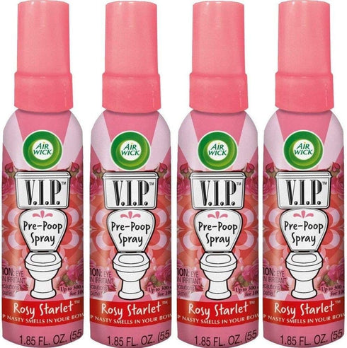 Air Wick V.I.P. Pre-Poop Toilet Spray | Rosy Starlet Scent | Contains Essential Oils | Travel Size Air Freshener | Up to 100 uses - 1.85 Ounce (Pa...