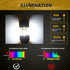 YM E-Bright BA20D Motorcycle bulb Lamp 3 COB 18W LED Bulbs High Low Beam White Pack of 2...