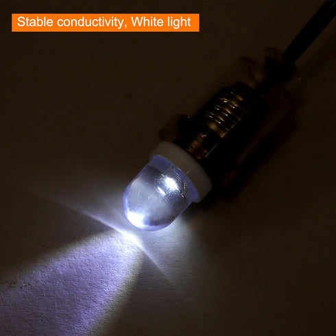 MECCANIXITY 3-3.8V/0.06A E10 Mini Light Bulbs, 10Pcs Miniature Screw Bulbs Flashlight Bulbs for Scientific Experiment Lighting DIY Accessories, Wh...