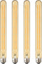 Leools T300 Led Long Bulbs,12W Dimmable Tubular Bulb,100 Watt Equivalent,E26 Edison Style Vintage LED Filament Light Bulb,Amber Glass,2700K Warm W...