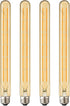 Leools T300 Led Long Bulbs,12W Dimmable Tubular Bulb,100 Watt Equivalent,E26 Edison Style Vintage LED Filament Light Bulb,Amber Glass,2700K Warm W...