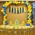 Aimto 20pcs Blue and Yellow Shiny Tassel Garland Banner Tissue Paper Tassels for Party Decorations...