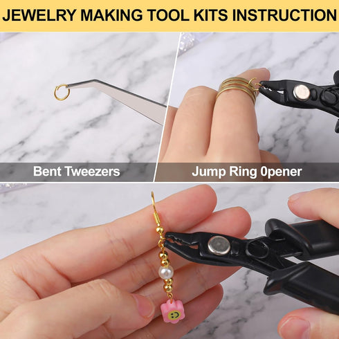 3480Pcs Earring Making Supplies Kit with Earring Hooks, Earring Pins, Jump Rings, Earring Backs, Posts and Earring Making Findings for Jewelry Mak...