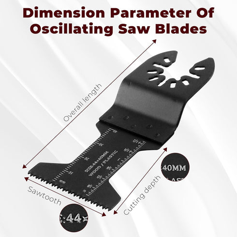 24 PCS Oscillating Saw Blades,6 Types Universal Metal Multitool Saw Blades - for Cut Wood Plastic - Quick Release Saw Blades Accessories Fit Dewal...